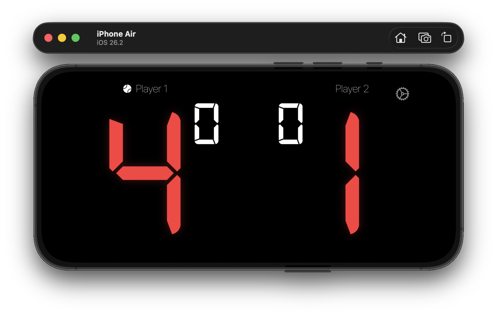 vScoreBoard on iPhone